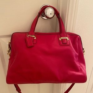 Coach Red and Gold Crossbody/Top Handle